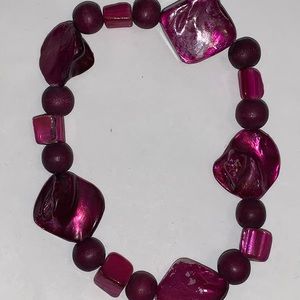 Vintage Boho Tumbled Stone Bracelet Hippie Chic